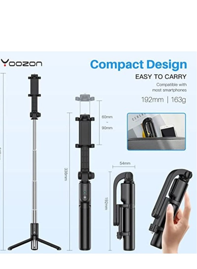 ELTRAZONE Selfie Stick Tripod Bluetooth, Extendable Phone Tripod Selfie Stick with Wireless Remote Shutter for iPhone Xs MAX/XR/XS/X/8/8P/7/7P/6s/6, Galaxy S9/S8/S7/S6/Note 9/8, Huawei and More - Image 2