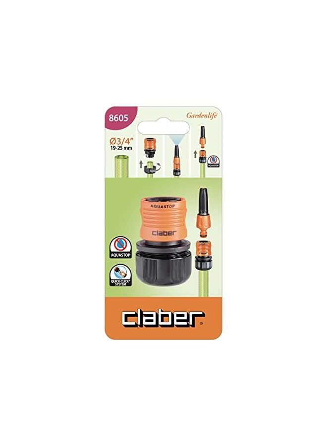 Claber 8605 3 4” Automatic Coupling With Aquastop - Image 2