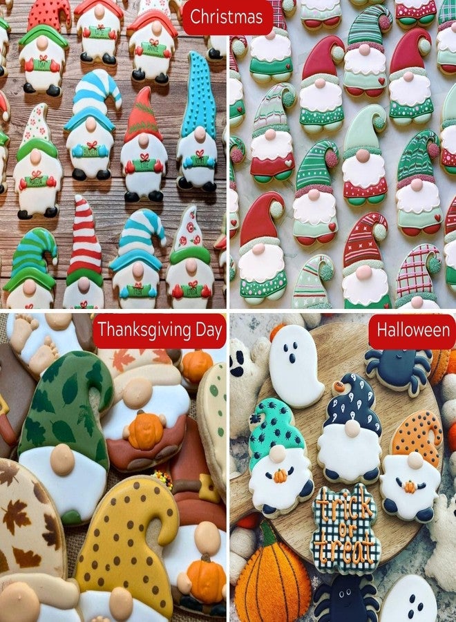 Orapink 3 Pieces Gnome Cookie Cutters Set for Baking Stainless Steel Large Christmas Gnome Shape Cookie Cutter - Image 5
