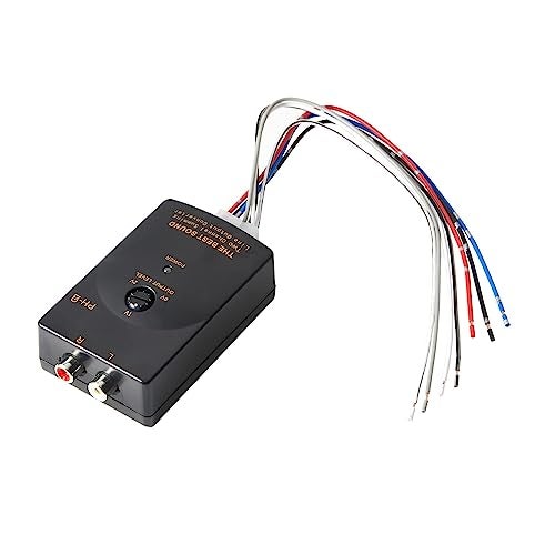 NuIth Car Audio Speaker Wire to RCA Line Output Converter, 2-Channel High to Low RCA Converter for Adding Amplifier Subwoofer to Stock Stereo - Image 1