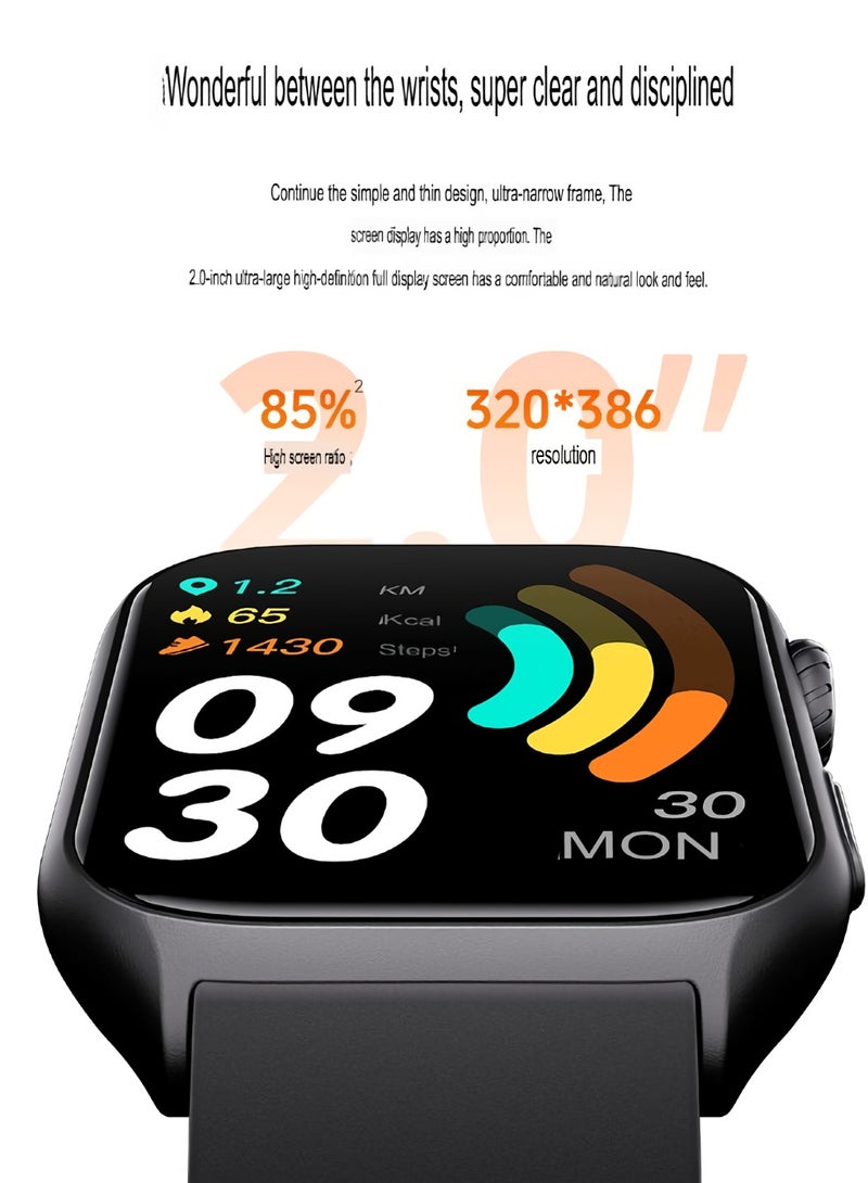 GTS7 Pro Smart Watch, Waterproof HD Display Sports Watch, Lightweight Comfortable Health Monitoring Watch, Durable Smart Wrist Watch For Men And Women, (1pc, Leather Black) - Image 2