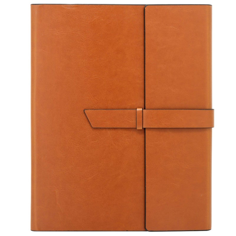 Gallaway Leather-Padfolio-Portfolio, Folder-Slim-Notebook, Note-Pad-Holder, Desk-Accessories, Brown - Image 2