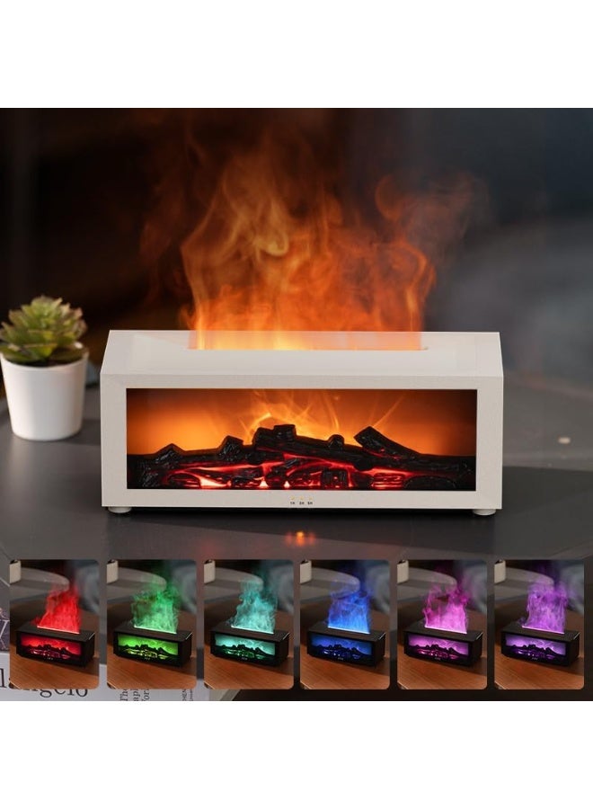 Y&D Essential Oil Diffuser, 7 Colors Fireplace Fire Flame Aromatherapy Diffuser, 150ml Ultrasonic Humidifier, Scent Aroma Diffuser with Remote Control & Timer for Home,Bedroom,Office,Yoga (Black) - Image 4