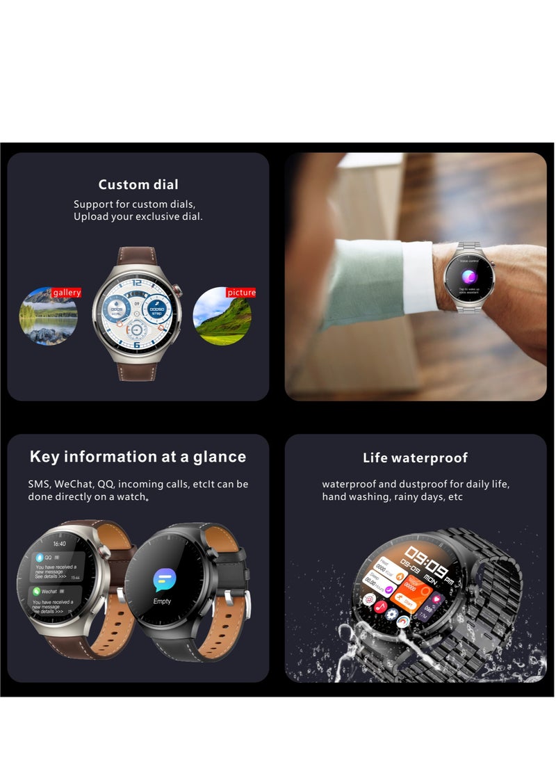 Hommtel - WATCH 4 Pro Formal Edition Black – The Ultimate Smartwatch with 1.62'' AMOLED Display, 2 Extra Straps for Style, Performance, and Everyday Adventure - Image 1