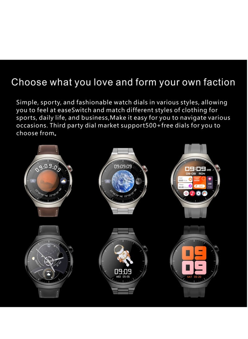 Hommtel - WATCH 4 Pro Formal Edition Black – The Ultimate Smartwatch with 1.62'' AMOLED Display, 2 Extra Straps for Style, Performance, and Everyday Adventure - Image 1