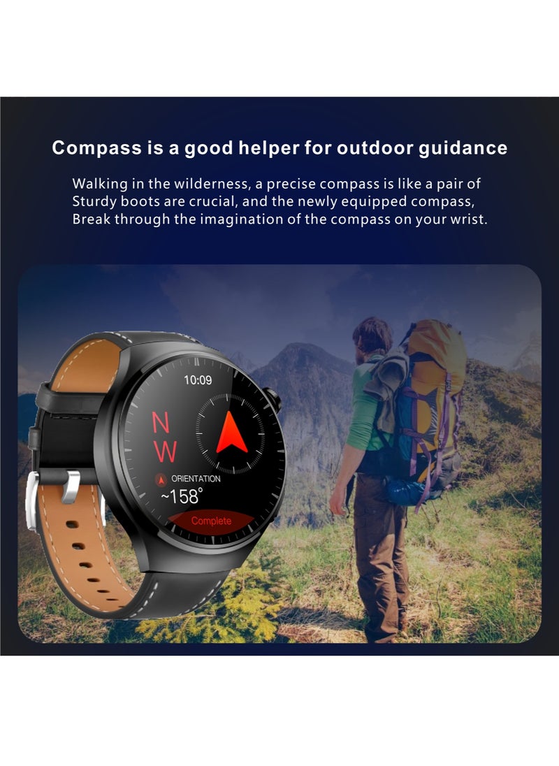 Hommtel - WATCH 4 Pro Formal Edition Black – The Ultimate Smartwatch with 1.62'' AMOLED Display, 2 Extra Straps for Style, Performance, and Everyday Adventure - Image 1