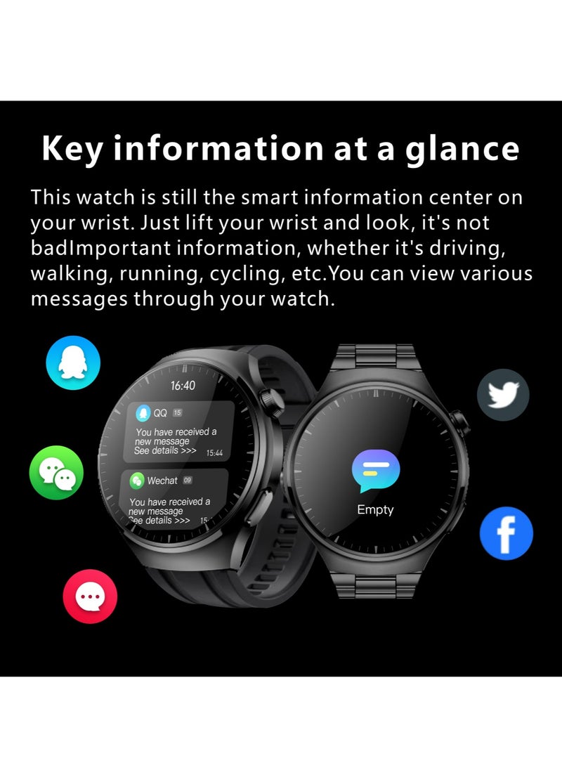 Hommtel - WATCH 4 Pro Formal Edition Black – The Ultimate Smartwatch with 1.62'' AMOLED Display, 2 Extra Straps for Style, Performance, and Everyday Adventure - Image 1