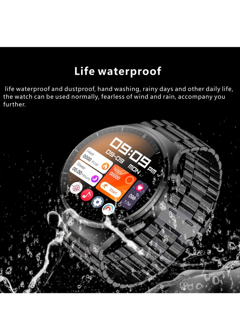 Hommtel - WATCH 4 Pro Formal Edition Black – The Ultimate Smartwatch with 1.62'' AMOLED Display, 2 Extra Straps for Style, Performance, and Everyday Adventure - Image 1