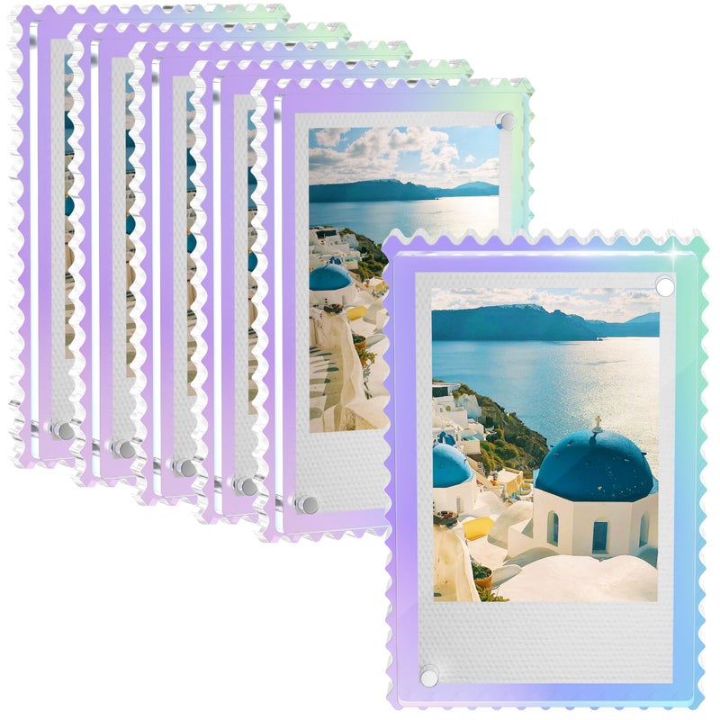 WINKINE WINKINE Polaroid Magnets Frame for Refrigerator 2x3 Instax Mini Magnetic Frames for Fujifilm Instax Mini  Polaroid Film Acrylic Fridge Magnetic Picture Display 6 Pack