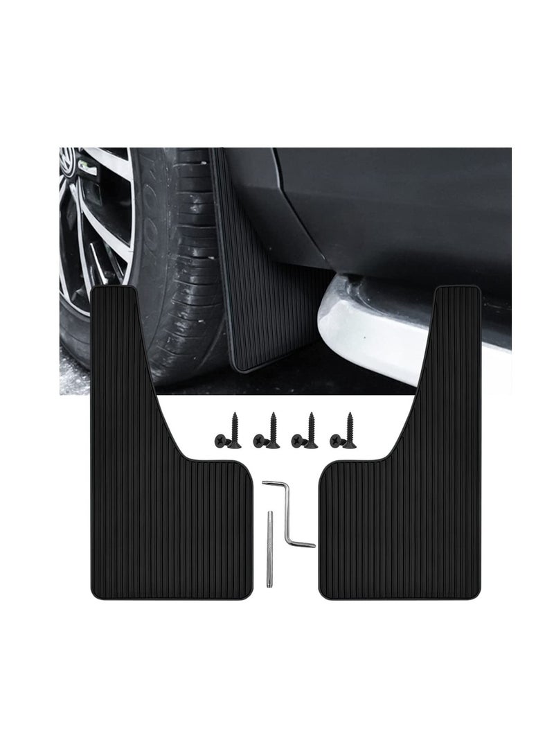 SOLARAE Car Mud Flaps Fender Splash Guards, 2 Pack PVC Mudguard Fender Flares With Hardware Front And Rear, Universal Sports Mud Flaps - Image 1