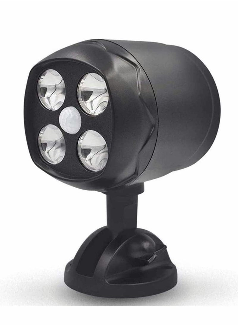 Y&D - Motion Sensor Outdoor Lights, Battery Operated IP65 Waterproof 8W 600 Lumen 6000K 4LEDs Ultra Bright Lights - Image 1