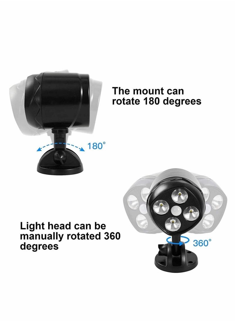 Y&D - Motion Sensor Outdoor Lights, Battery Operated IP65 Waterproof 8W 600 Lumen 6000K 4LEDs Ultra Bright Lights - Image 1