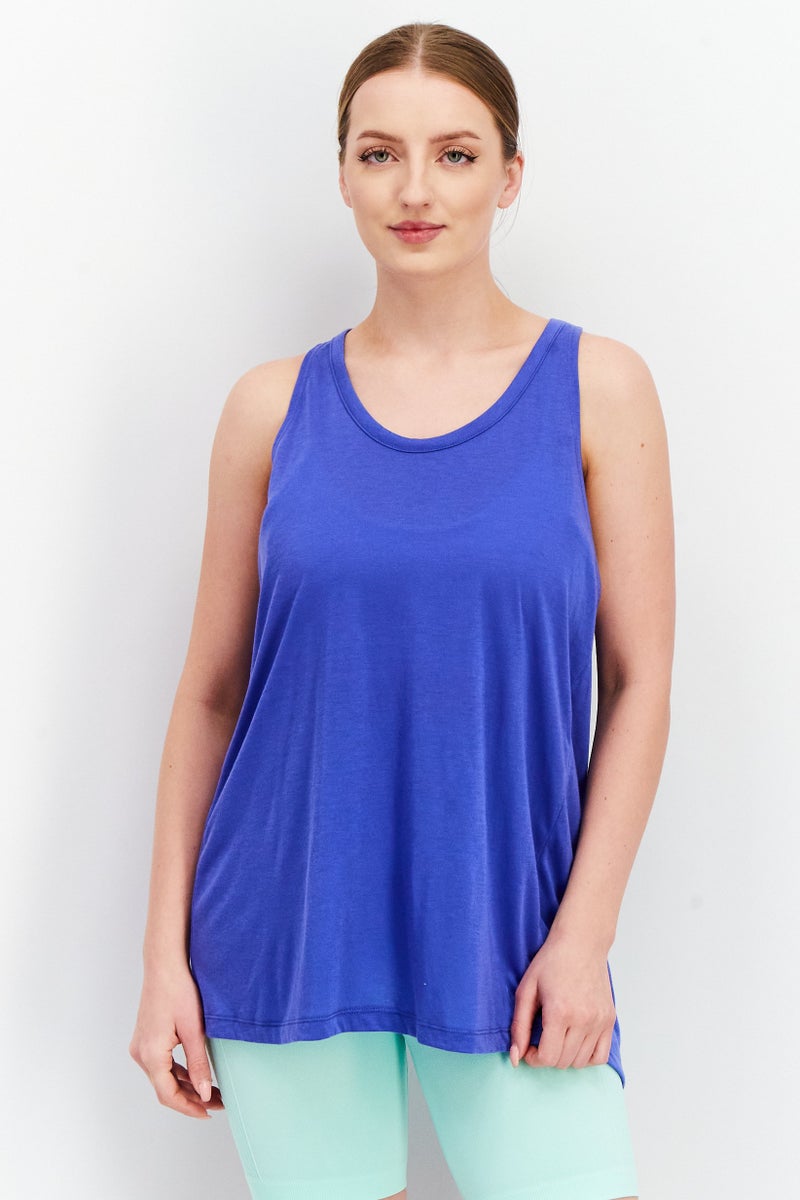 Nike تي شيرت يوغا بلا أكمام للنساء، بنفسجي - Image 1