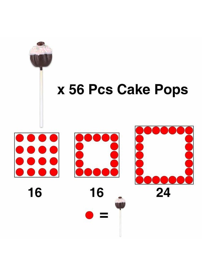 Goabroa Cake Pop Display Stand, 56 Holes Clear Acrylic 3 Tier Square Cupcake Dessert Holder Weddings Baby Showers Birthday Parties Anniversaries Halloween Candy Decorative (56 Hole) - Image 4