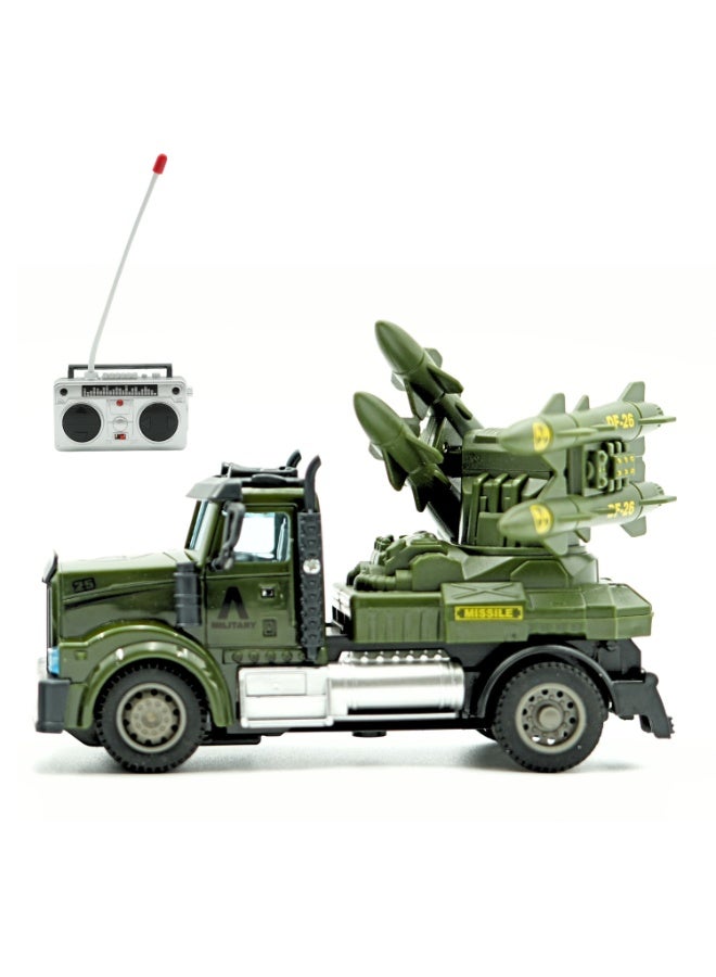 Mini Machines آلات ميني ميني R/C ناقل طاقة عسكري - صاروخ | مقياس 1:64 | 4 قنوات | العمر 3 سنوات وما فوق - Image 2