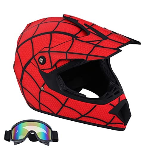 Senhill Dirt Bike Helmets Motocross Helmet ATV Helmet with Goggles for Unisex Youth Kids DOT/FMVSS 218 Approved (M) - Image 1