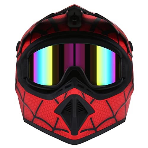 Senhill Dirt Bike Helmets Motocross Helmet ATV Helmet with Goggles for Unisex Youth Kids DOT/FMVSS 218 Approved (M) - Image 2