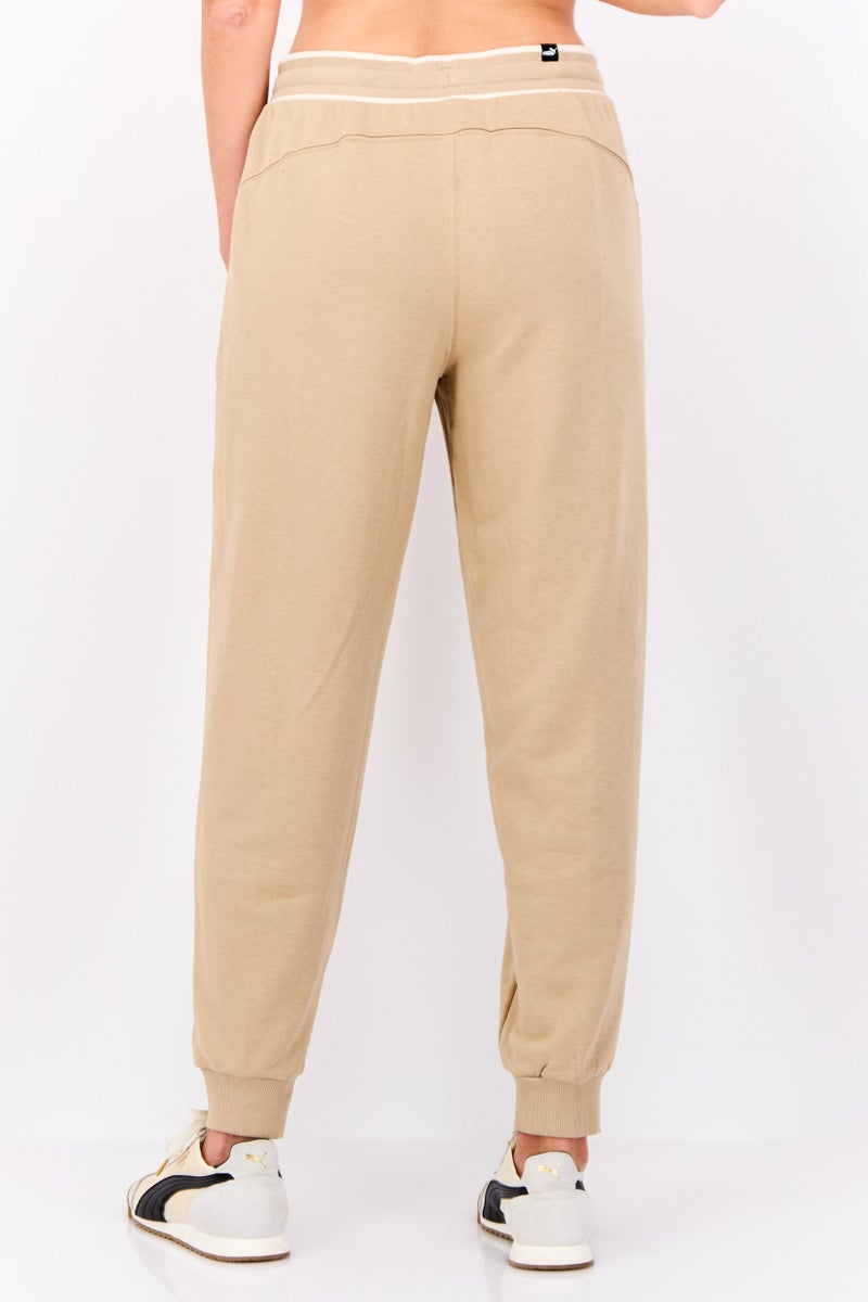 PUMA Women Sportswear Fit Brand Logo Training Sweatpants, Tan  - Image 2