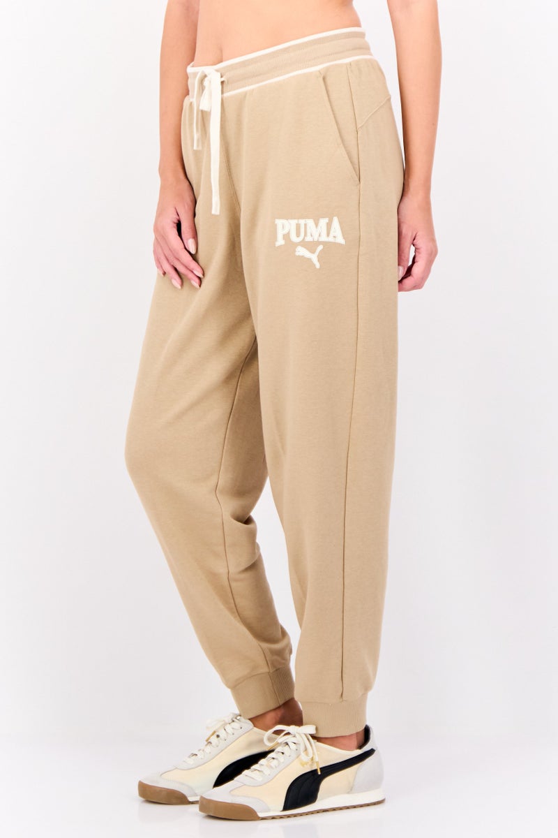 PUMA Women Sportswear Fit Brand Logo Training Sweatpants, Tan  - Image 4