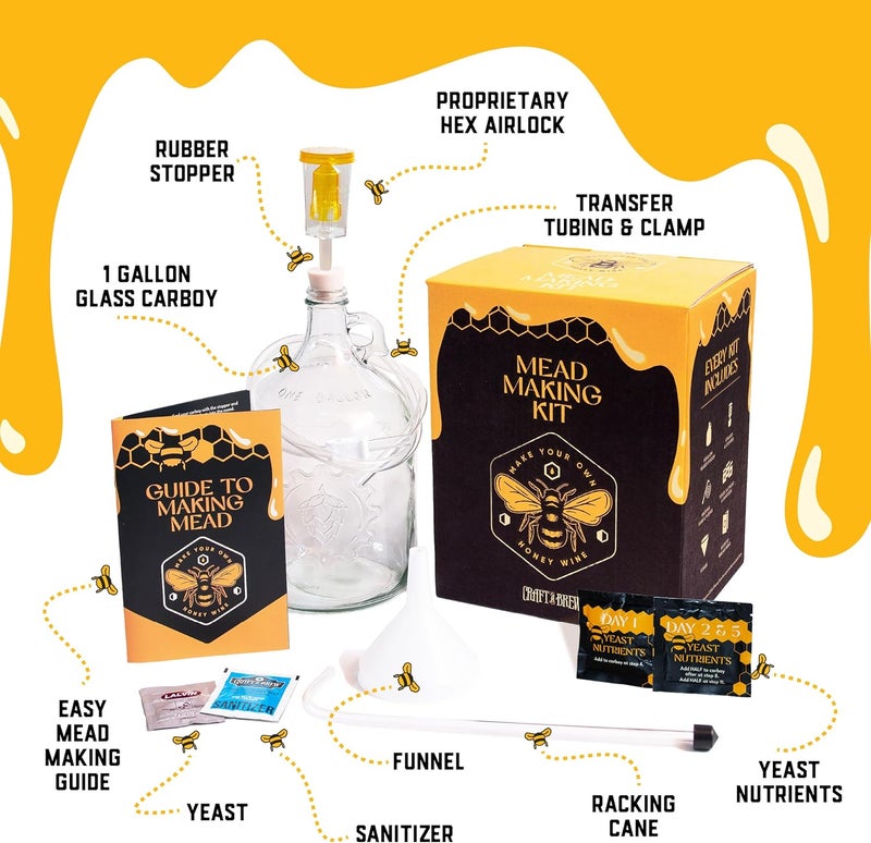 Craft A Brew - Mead Making Kit – Reusable Make Your Own Mead Kit – Yields 1 Gallon of Mead - Image 4