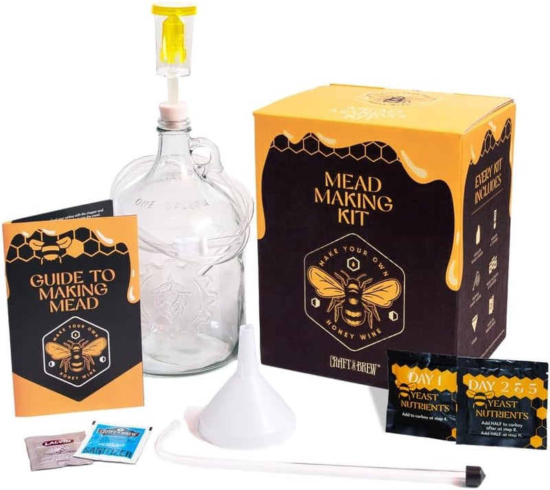 Craft A Brew - Mead Making Kit – Reusable Make Your Own Mead Kit – Yields 1 Gallon of Mead - Image 1