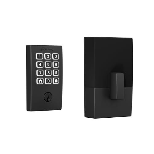 Schlage Arrive Smart WiFi Deadbolt Lock with Keypad Keyless Entry Front Door Lock App Control Alexa and Google Home Compatible Matte Black BE459WB CEN 622 - Image 1