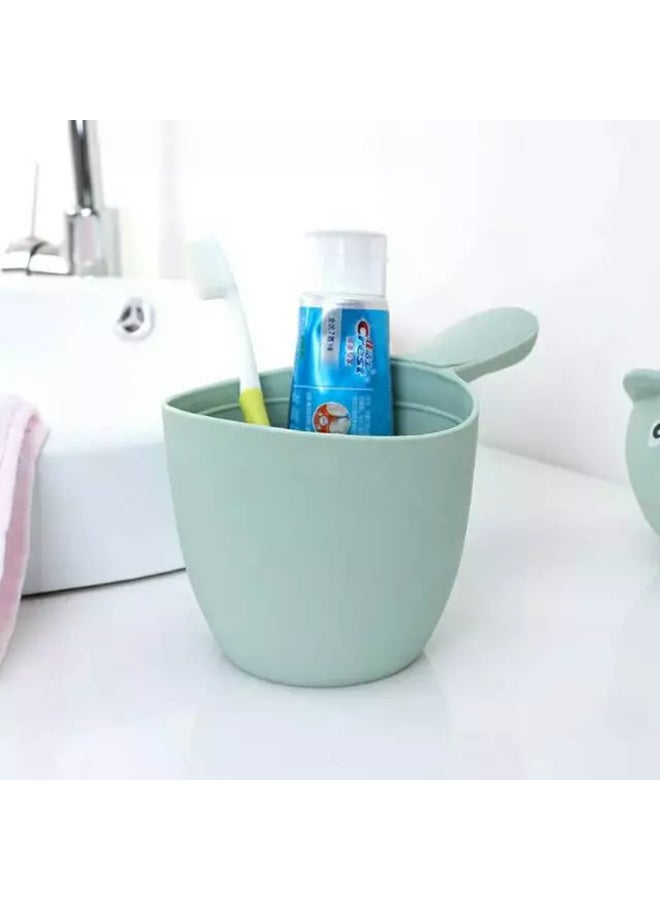 MiniMe Toddler Waterfall Rinse Cup | 12 Months - 5 Years | Green | Plastic | BPA-Free & Non-Toxic & Ergonomic Handle & Animal-Shaped Design & Easy To Clean & Lightweight & Durable | Ideal For Bath Time - Image 2