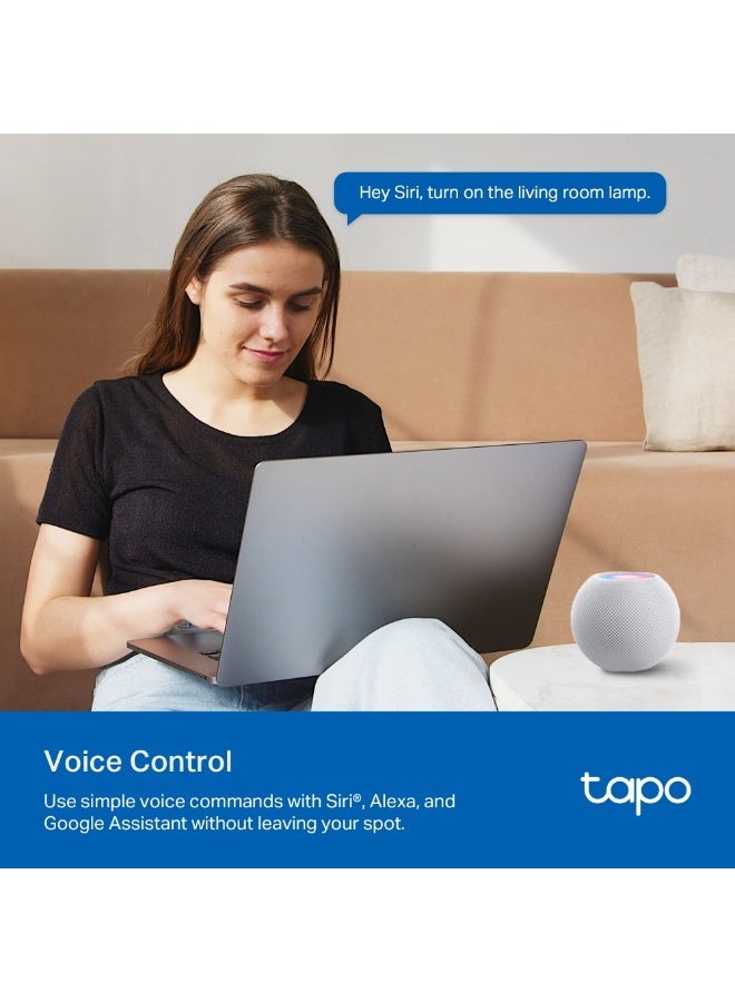 TP-LINK Tapo P110M Mini Smart Wi-Fi Plug with Energy Monitoring, Compact Design, Voice Control, Matter Certified, Remote Control, and Scheduling Features for Efficient Home Automation White - Image 2