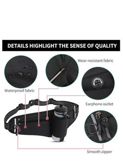 Running Waist Pack,Adjustable Hydration Running Belt Bag with Foldable Water Bottle Holder(No Bottles) The Ultimate Hands Free Dog Leash System for Walking Running Hiking Training (Black) - pzsku/Z0D0667F1BBAFDB0B960FZ/45/_/1738670087/432305aa-e018-4ddc-b54e-0ad1fcf78205