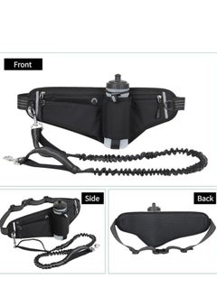 Running Waist Pack,Adjustable Hydration Running Belt Bag with Foldable Water Bottle Holder(No Bottles) The Ultimate Hands Free Dog Leash System for Walking Running Hiking Training (Black) - pzsku/Z0D0667F1BBAFDB0B960FZ/45/_/1738670127/2176cc9f-17fe-4329-bd1b-3fd535e18025