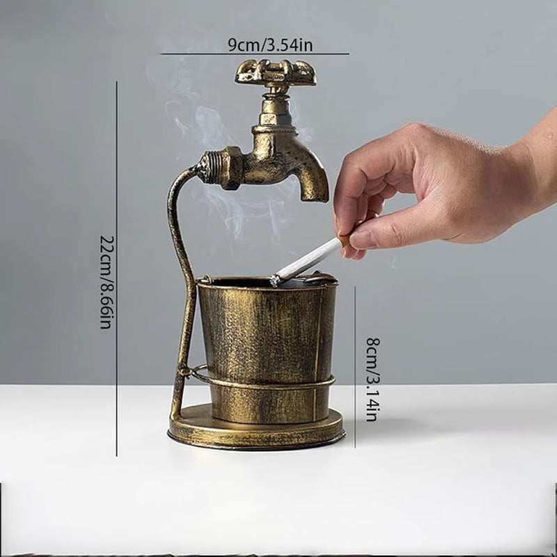 Creative Retro Faucet Ashtray For Home Office And Outdoor Patio Color A - Image 3