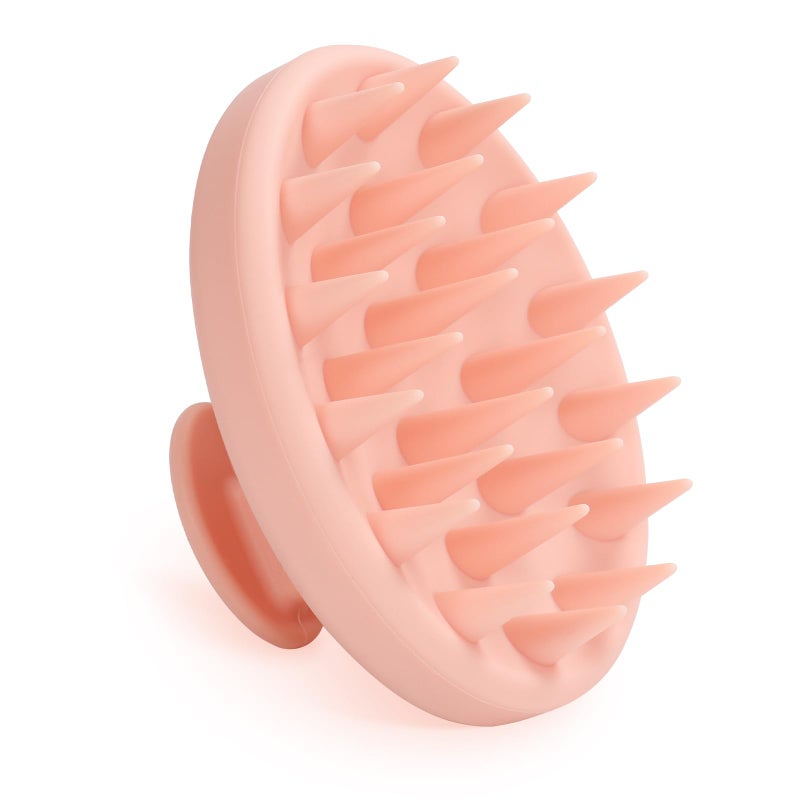 Meartchy Silicone Scalp Massager Scalp Scrubber for Hair Growth with Soft Bristles Scalp Exfoliator Brush Dandruff Removal Shampoo Brush for Wet Dry Scalp Care Pale Pink - Image 3