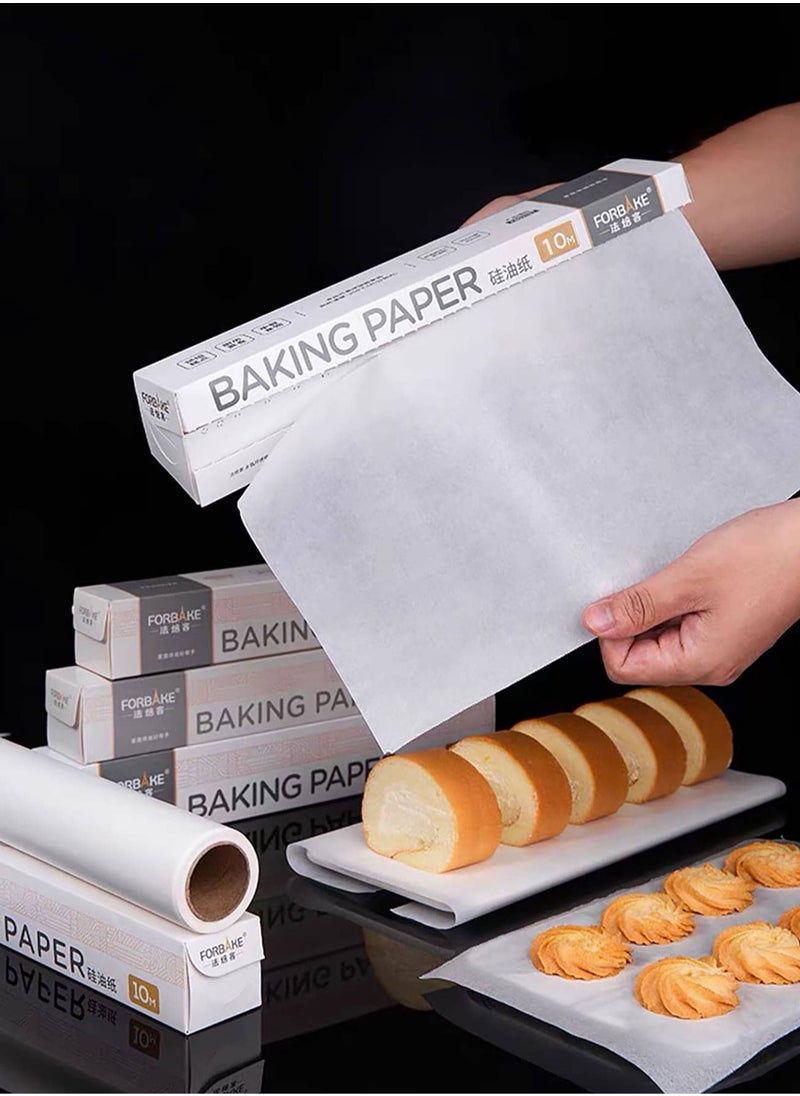 Generic 10m Food-Grade Silicone Parchment Paper Roll – Non-Stick, Oil-Proof & Waterproof Baking Pan Liners – Double-Sided, Thick & Tear-Resistant for High-Temperature Use – Ideal for Air Fryers, Ovens, BBQ, Steaming, Grilling & Dessert Making – Essential Kitchen Tool for Home & Professional Use  - Image 1