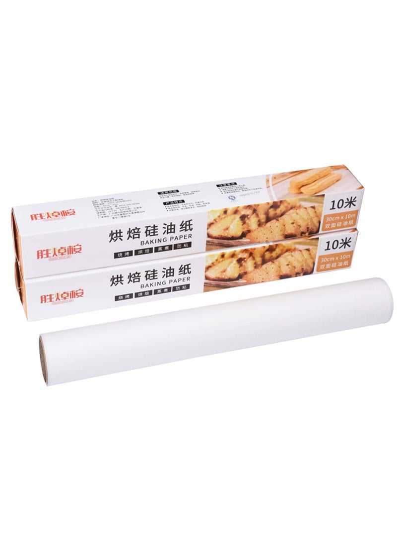 Generic 10m Food-Grade Silicone Parchment Paper Roll – Non-Stick, Oil-Proof & Waterproof Baking Pan Liners – Double-Sided, Thick & Tear-Resistant for High-Temperature Use – Ideal for Air Fryers, Ovens, BBQ, Steaming, Grilling & Dessert Making – Essential Kitchen Tool for Home & Professional Use  - Image 3
