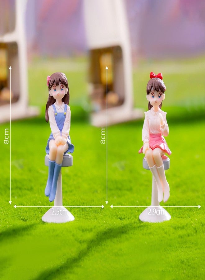 Spiaty Polyvinyl Chloride Creative Sweetheart Dolls Home, Car and Office Decor Figurine (Small, Multi, Set of 2) - Image 5