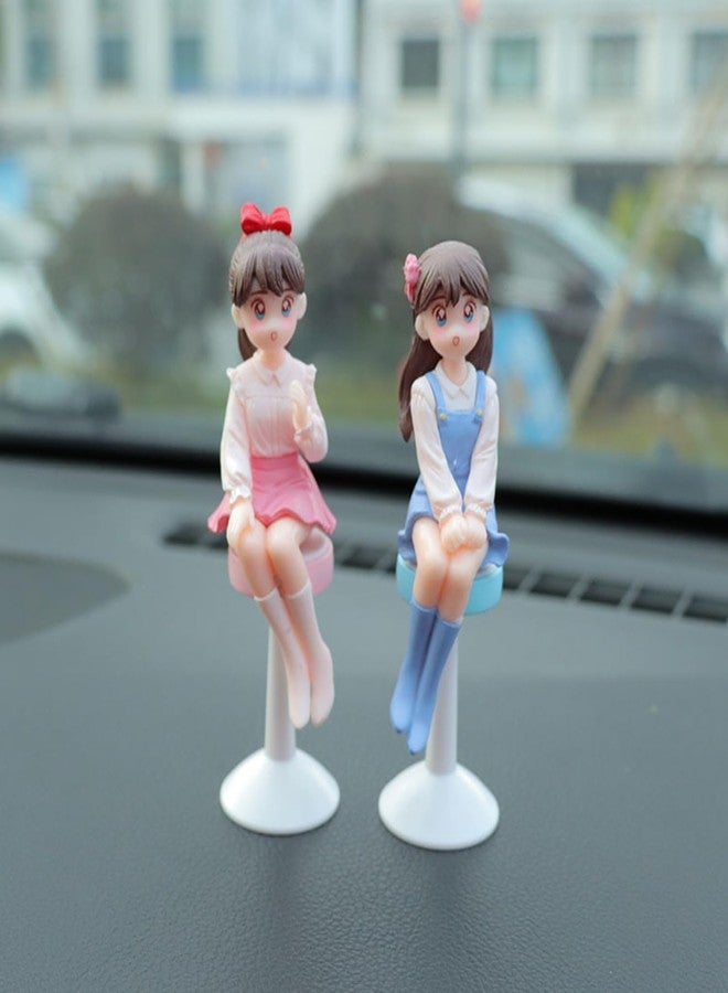 Spiaty Polyvinyl Chloride Creative Sweetheart Dolls Home, Car and Office Decor Figurine (Small, Multi, Set of 2) - Image 4