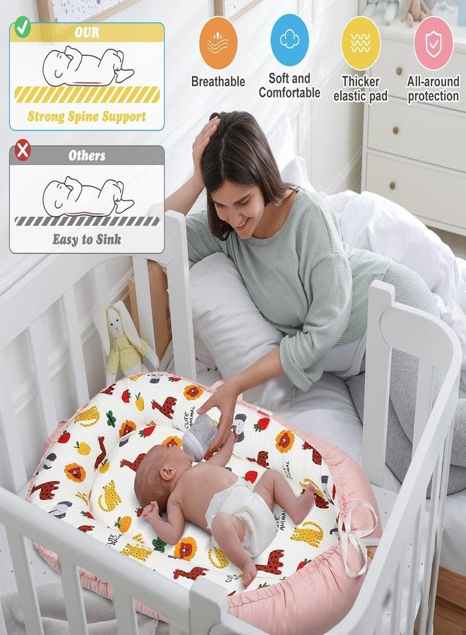 Linenovation Baby Lounger for Newborn Breathable and Easy Infant Portable Skin-Friendly Baby Lounger, 100% Soft Cotton Baby Floor Seat for Travel Baby Nest Pack of 2 Cover for 0-12 Months - Image 5