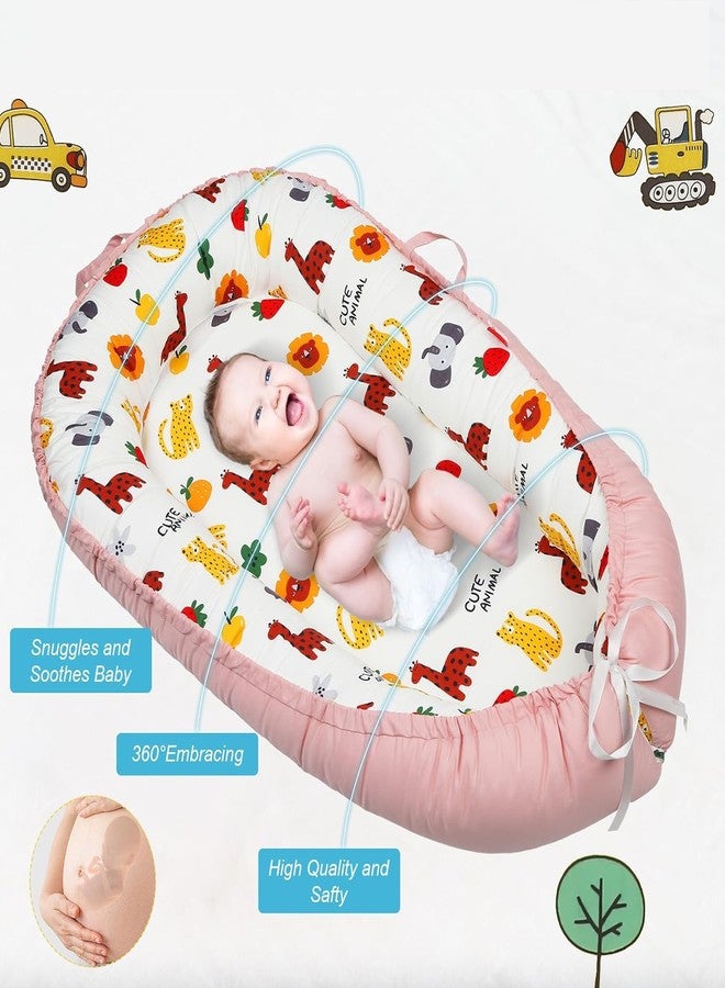 Linenovation Baby Lounger for Newborn Breathable and Easy Infant Portable Skin-Friendly Baby Lounger, 100% Soft Cotton Baby Floor Seat for Travel Baby Nest Pack of 2 Cover for 0-12 Months - Image 2
