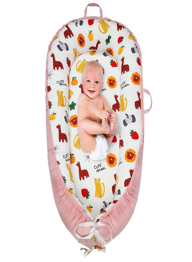 Linenovation Baby Lounger for Newborn Breathable and Easy Infant Portable Skin-Friendly Baby Lounger, 100% Soft Cotton Baby Floor Seat for Travel Baby Nest Pack of 2 Cover for 0-12 Months - Image 1