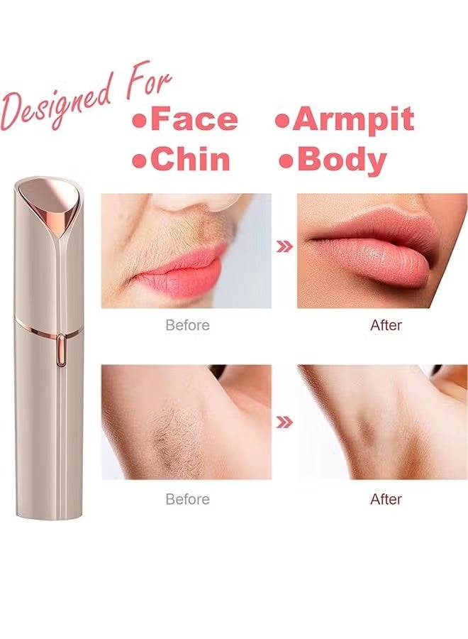 Flawless Women Facial Hair Remover - Hair Removal Shaver For Women - Usb Rechargeable Women Facial Shaver Trimmer For Face Lip Chin Peach Hair Arm Leg And Bikini Line - Image 2