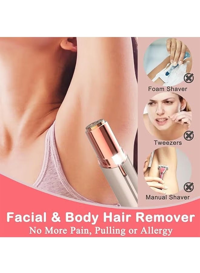 Flawless Women Facial Hair Remover - Hair Removal Shaver For Women - Usb Rechargeable Women Facial Shaver Trimmer For Face Lip Chin Peach Hair Arm Leg And Bikini Line - Image 5