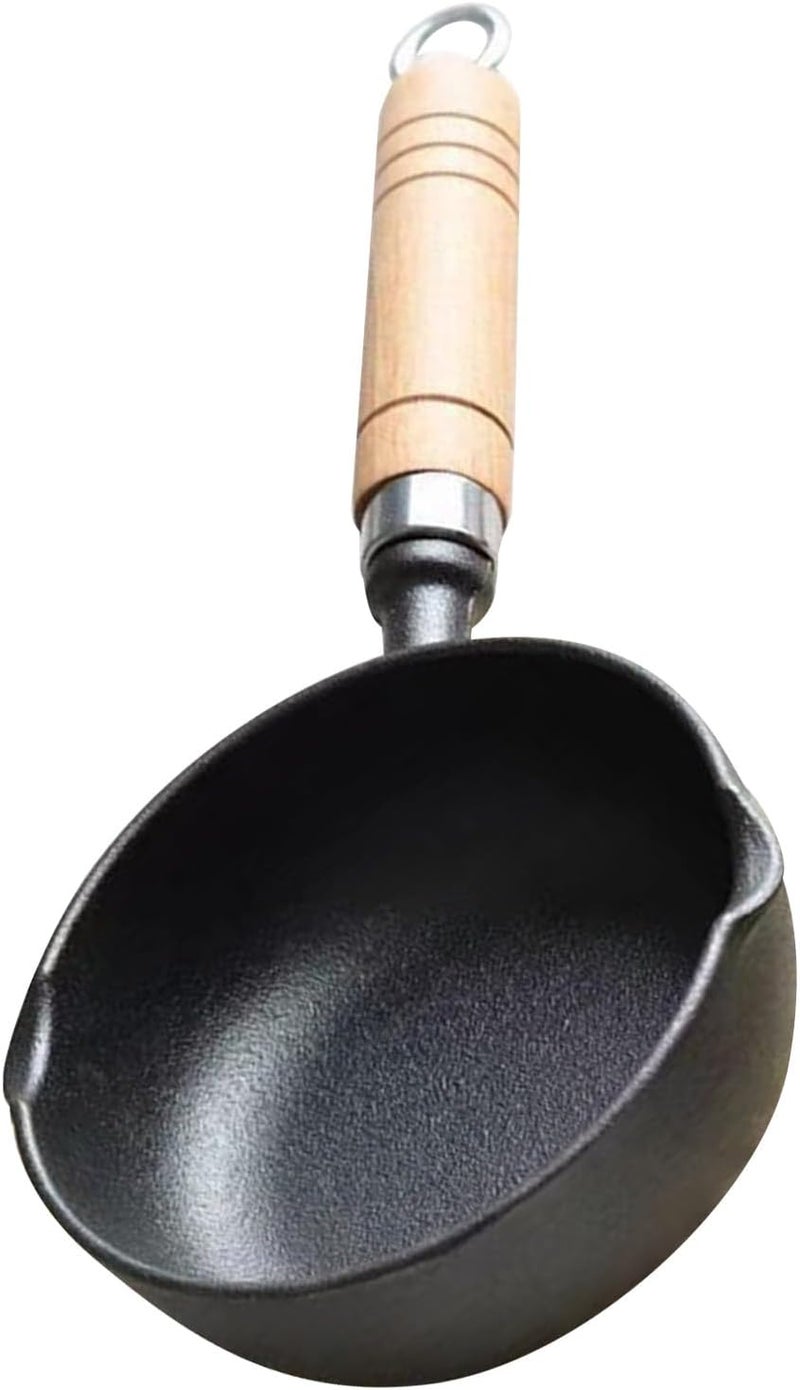 aqxreight Iron Oil Heating Pot Multi Functional Cooking Even Heat Distribution Kitchen Cast Iron Butter Warmer Pot for Family - Image 3