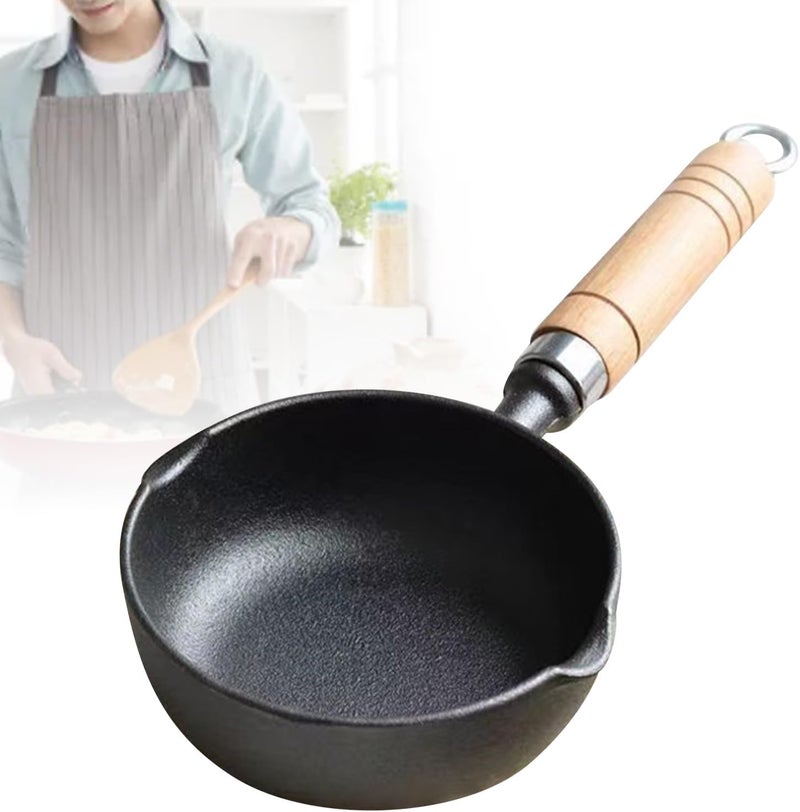aqxreight Iron Oil Heating Pot Multi Functional Cooking Even Heat Distribution Kitchen Cast Iron Butter Warmer Pot for Family - Image 4