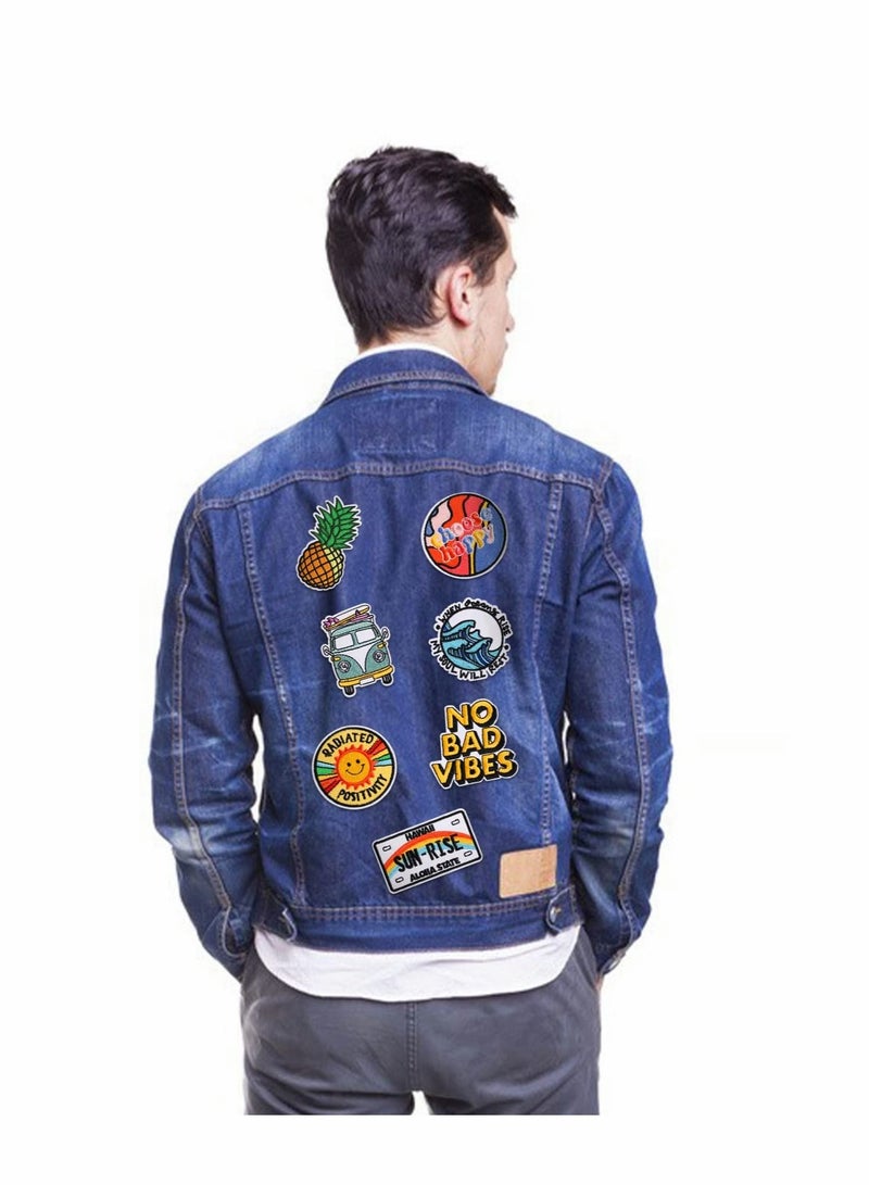Excefore Patches for Clothing, 10 Pieces Iron On Patches and Cool Embroidered Iron On Patches, Patch Applique Assorted Size for Backpacks,Clothing, Jackets - Image 3