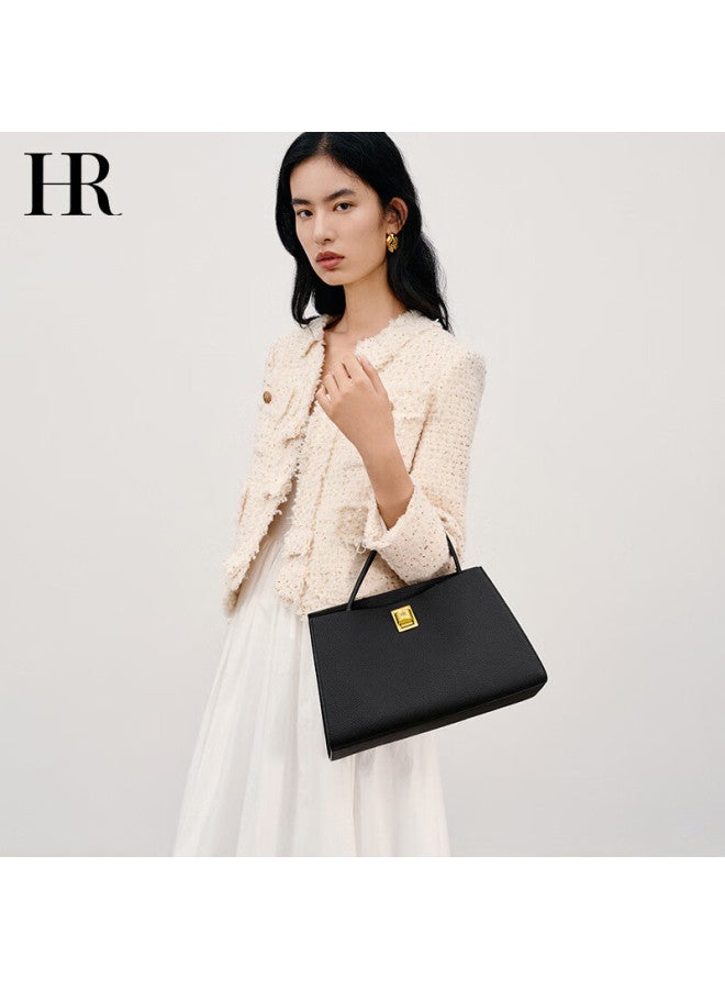 Hrhr Women's Handbag Office Commuter Top Handle Bag First Layer Cowhide Shoulder Crossbody Bag Birthday Gift For Women - Image 1