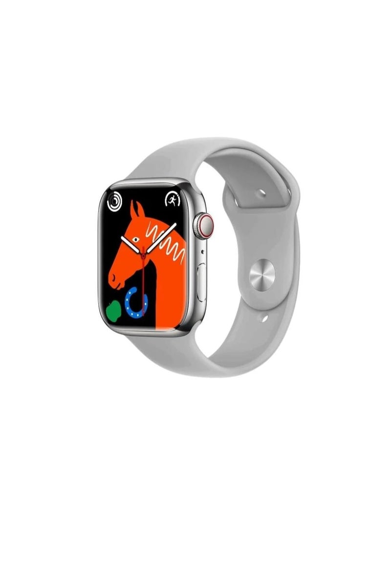 X10 Max Smartwatch 45mm (2.19 Inch) Display, Wireless Charging, Heart Rate, Siri Voice, Bluetooth Call – Silver - Image 3