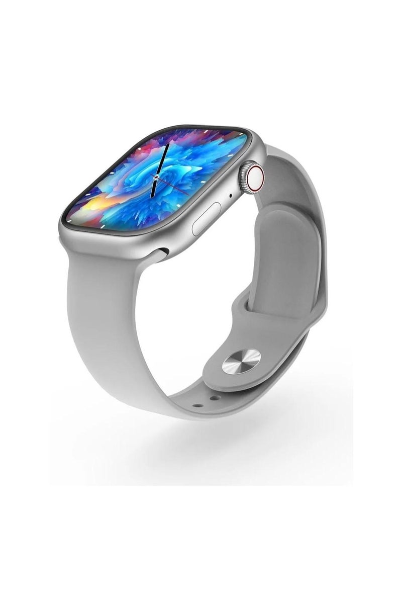 X10 Max Smartwatch 45mm (2.19 Inch) Display, Wireless Charging, Heart Rate, Siri Voice, Bluetooth Call – Silver - Image 2