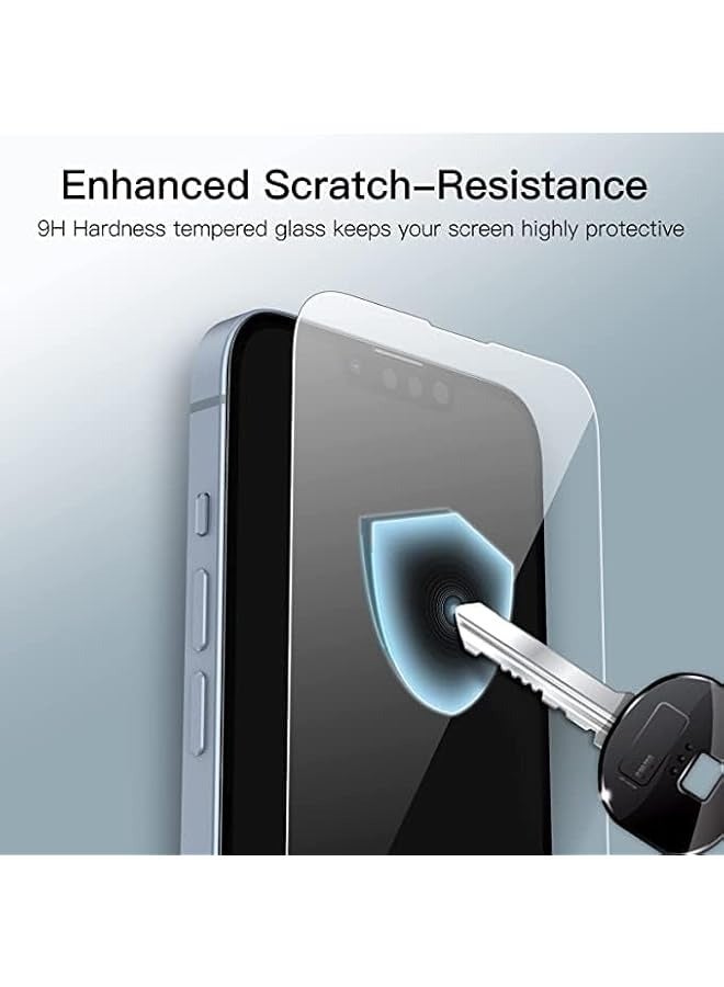 Jetech 0.3mm Crystal All-Tempered-Glass Screen Protector (with Dust Filter) for iP 14/iP 13/iP 13 Pro (Pack of 2 with EasyStick film application tool and 2 cleaning kits), Clear - Image 4