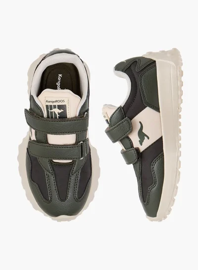 kangaROOS Boys' Panelled Sneakers with Hook and Loop Closure
