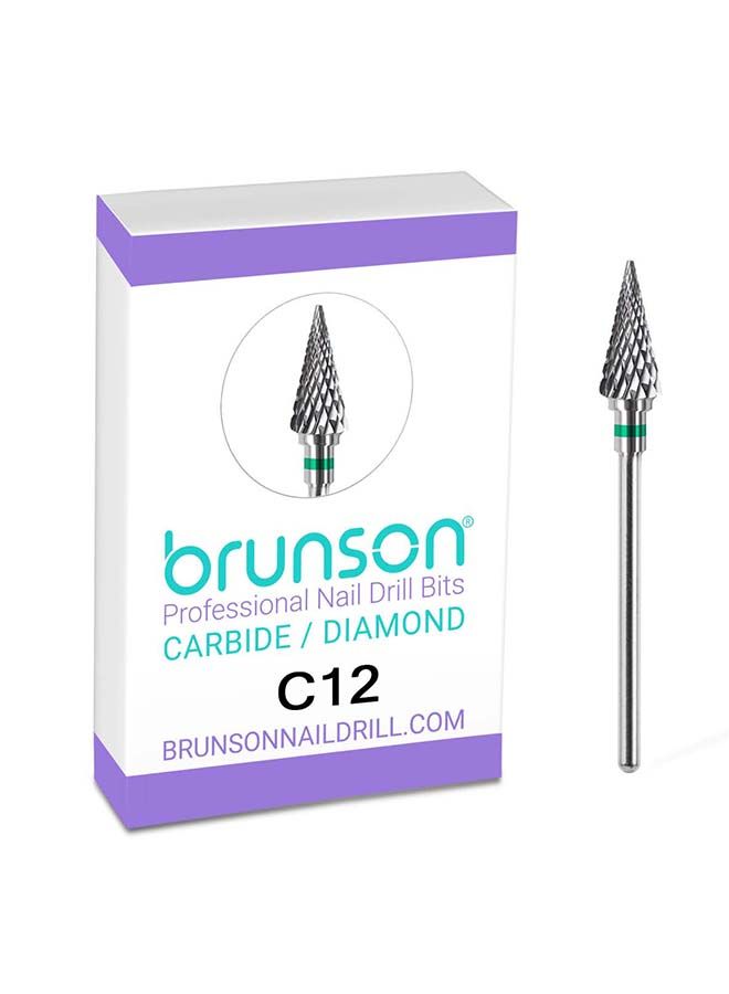 brunson Nail Drill Bit Nail Drill File Bits for Acrylic Gel Nails Cuticle Manicure Pedicure  C12 - Image 1